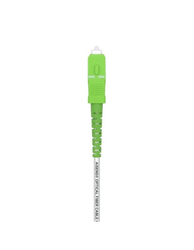 AISENS Cable Fibra Óptica Latiguillo G657A2 3.0 9 125 SMF Simplex CPR DCA LSZH, SC APC-SC APC, Blanco, 20 m