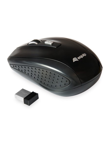Equip 245104 ratón Viajes Ambidextro RF inalámbrico Óptico 1600 DPI