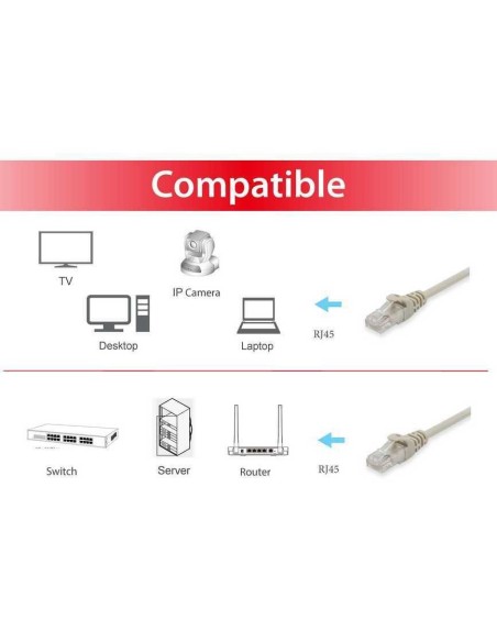 Equip 625414 cable de red Beige 5 m Cat6 U UTP (UTP)