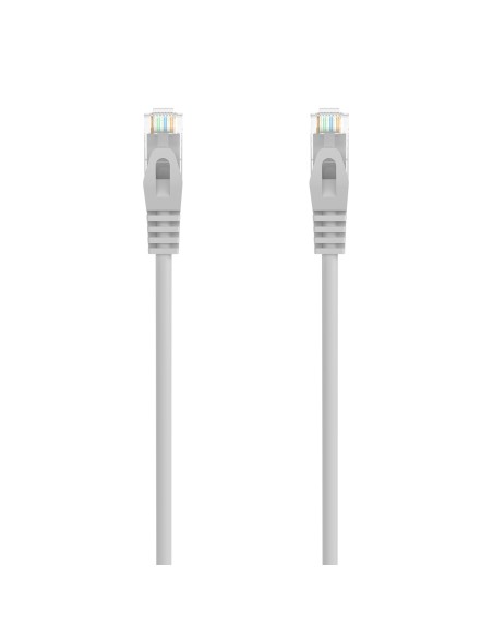 AISENS Cable de Red Latiguillo RJ45 LSZH Cat.6A 500 Mhz UTP AWG24, Gris, 20M