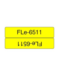 Brother FLE-6511 cinta para impresora de etiquetas Negro sobre amarillo