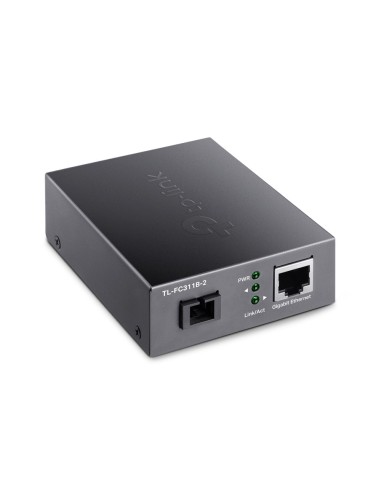TP-Link TL-FC311B-2 convertidor de medio 1000 Mbit s Monomodo Negro