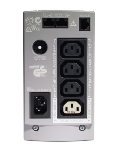 APC Back-UPS sistema de alimentación ininterrumpida (UPS) En espera (Fuera de línea) o Standby (Offline) 0,65 kVA 400 W 4