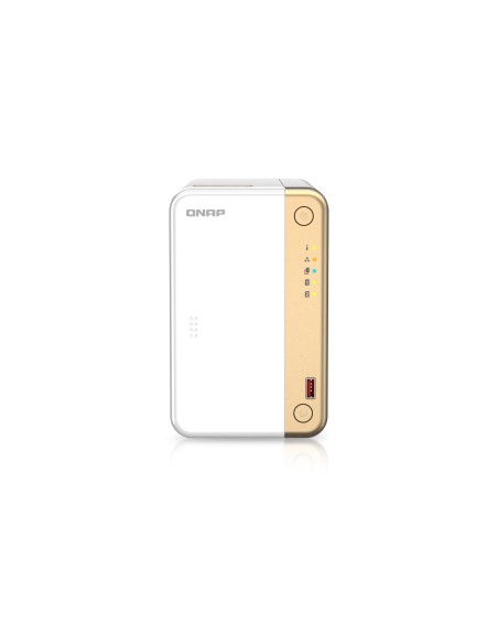 QNAP TS-262 NAS Torre Intel® Celeron® N4505 4 GB 0 TB QNAP QTS Oro, Blanco