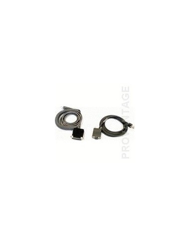 Datalogic CAB-408 RS-232 Pwr Coil 9-Pin Fem cable de serie DB-9