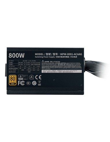 Cooler Master G800 Gold unidad de fuente de alimentación 800 W 24-pin ATX ATX Negro
