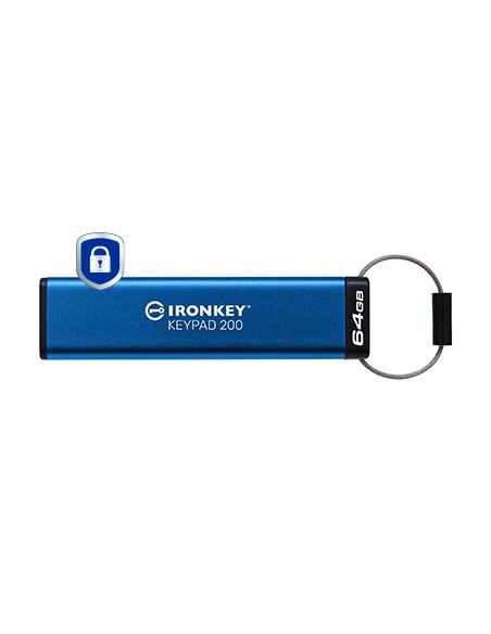 Kingston Technology IronKey Keypad 200 de 64 GB, FIPS 140-3 nivel 3 (pendiente) cifrado AES-256 Kingston Technology IronKey Keypad 200 de 64 GB, FIPS 140-3 nivel 3 (pendiente) cifrado AES-256