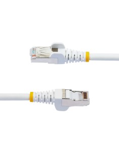 StarTech.com Cable de 1,5m de Red Ethernet CAT6a - Blanco - Low Smoke Zero Halogen (LSZH) - 10GbE - 500MHz - PoE++ de 100W -