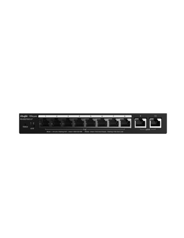Ruijie Networks RG-ES210GC-LP switch Gestionado L2 Gigabit Ethernet (10 100 1000) Energía sobre Ethernet (PoE) Negro