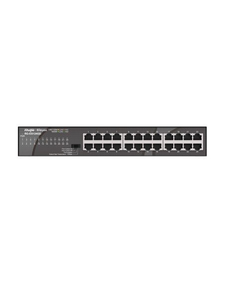 Ruijie Networks RG-ES124GD switch No administrado Gigabit Ethernet (10 100 1000) Negro