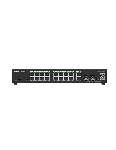 Ruijie Networks RG-ES220GS-P switch Gestionado L2 Gigabit Ethernet (10 100 1000) Energía sobre Ethernet (PoE) Negro