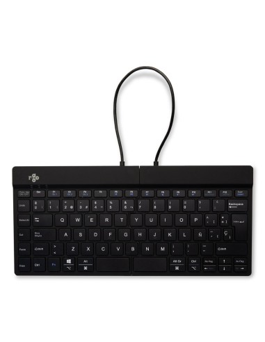 R-Go Tools Teclado ergonómico R-Go Split Break con software de pausa, teclado dividido ergonómico, QWERTY (ES), bluetooth, negro