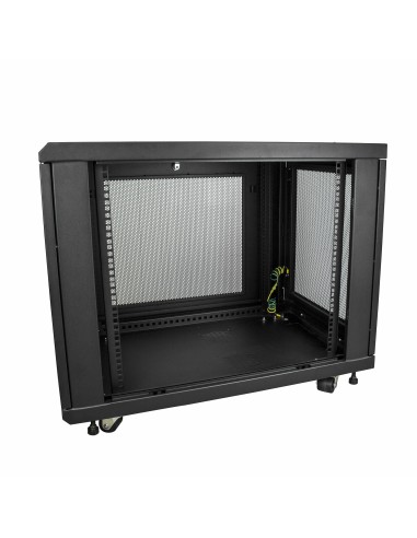 StarTech.com Armario Rack para Servidores 12U 19" 4 Columnas - Rack de Servidores con Cerradura y Seguro - Rack con Ruedas y