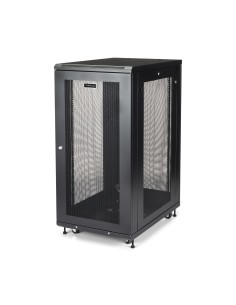 StarTech.com Armario Rack para Servidores 24U 19" 4 Columnas - Rack de Servidores con Cerradura y Seguro - Rack con Ruedas y 2