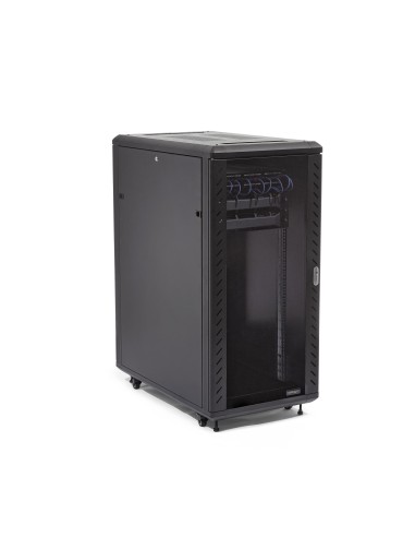 StarTech.com Armario Rack para Servidores 32U 19" 4 Columnas - Rack de Servidores con Cerradura y Seguro - Rack con Ruedas y