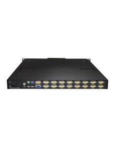 StarTech.com Consola KVM de 16 puertos para Montaje en Rack - Teclado QWERTY - con Cables de 1,8m - Conmutador KVM con Monitor 2
