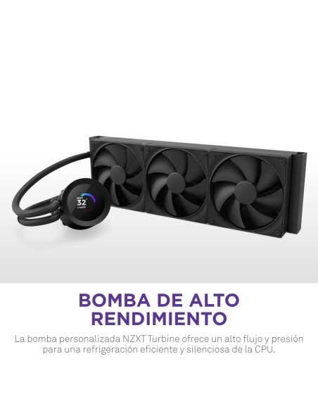 NZXT Kraken Plus 360 Procesador Sistema de refrigeración líquida todo en uno 12 cm Negro