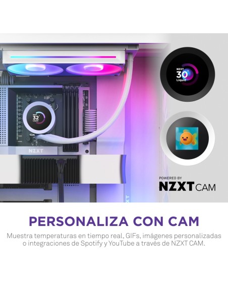 NZXT Kraken Plus RGB 240 Procesador Sistema de refrigeración líquida todo en uno 12 cm Blanco