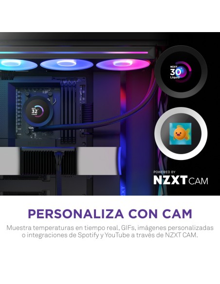NZXT Kraken Plus 360 RGB Procesador Sistema de refrigeración líquida todo en uno Negro 1 pieza(s)