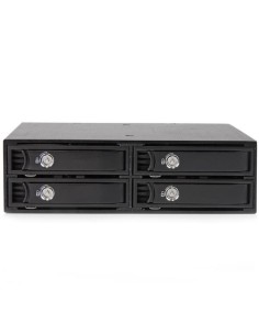 StarTech.com Backplane Rack Móvil 5,25 Pulgadas a 4 Unidades 2,5 SATA SAS 2