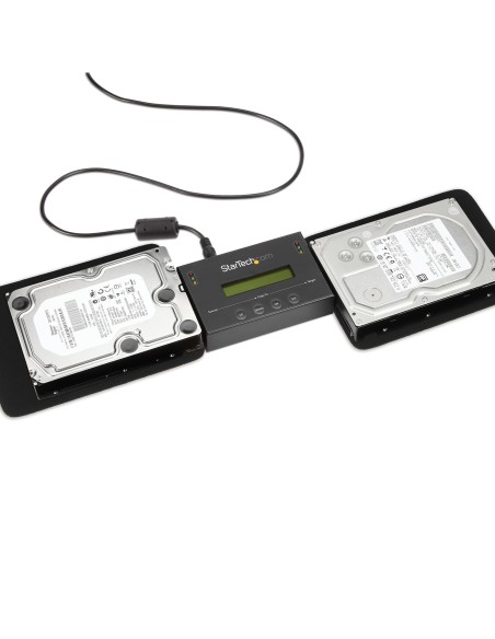 StarTech.com Clonador y Borrador Autónomo 1 1 para Discos Duros SSDs SATA - con Pantalla LCD - TAA - Independiente del Sistema StarTech.com Clonador y Borrador Autónomo 1 1 para Discos Duros SSDs SATA - con Pantalla LCD - TAA - Independiente del Sistema