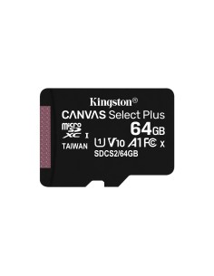 Kingston Technology Canvas Select Tarjeta micSDHC Plus 100R A1 C10 de 64 GB + ADP 2