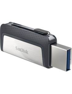 SanDisk Ultra Dual Drive USB Type-C unidad flash USB 128 GB USB Type-A   USB Type-C 3.2 Gen 1 (3.1 Gen 1) Negro, Plata