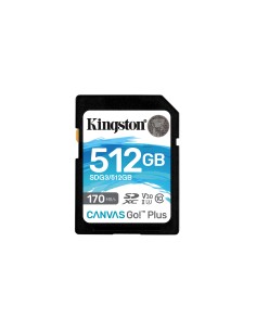 Kingston Technology Canvas Go! Plus Tarjeta SDXC Canvas Go Plus 170R C10 UHS-I U3 V30 de 512 GB