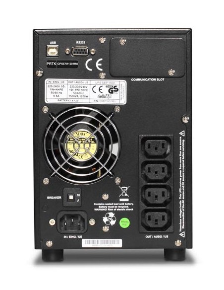 Riello SEP 1500 sistema de alimentación ininterrumpida (UPS) 1,5 kVA 1200 W 4 salidas AC Riello SEP 1500 sistema de alimentación ininterrumpida (UPS) 1,5 kVA 1200 W 4 salidas AC