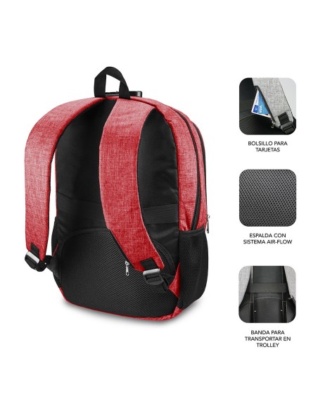 SUBBLIM Mochila para Portátil Urban Lock Backpack 16" Red SUBBLIM Mochila para Portátil Urban Lock Backpack 16" Red