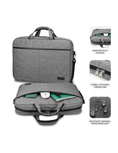 SUBBLIM Maletín Ordenador Elite Laptop Bag 15,6" Grey