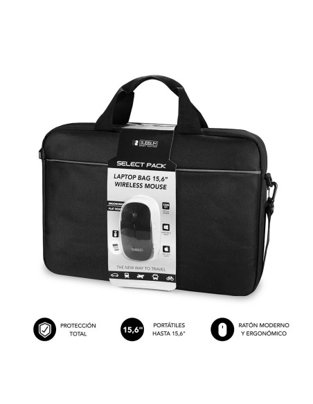 SUBBLIM Maletín con Ratón Select Pack Wireless Mouse USB + Laptop bag 15,6" SUBBLIM Maletín con Ratón Select Pack Wireless Mouse USB + Laptop bag 15,6"