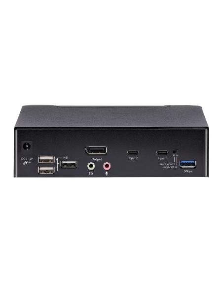 StarTech.com Switch Conmutador KVM USB C Tipo C, KVM de 2 puertos DisplayPort con Vídeo UHD HDR de 4K 60Hz, Audio de 3,5mm, Hub StarTech.com Switch Conmutador KVM USB C Tipo C, KVM de 2 puertos DisplayPort con Vídeo UHD HDR de 4K 60Hz, Audio de 3,5mm, Hub