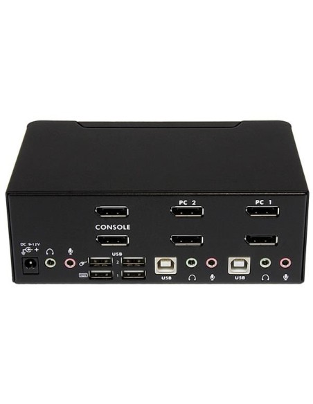 StarTech.com Switch Conmutador KVM de 2 Puertos DisplayPort - 4K 60Hz