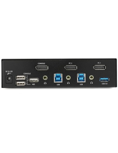 StarTech.com Switch Conmutador KVM de 2 Puertos DisplayPort - 4K a 60Hz - para Una Pantalla - Switch KVM de 2 Puertos DP 1.2