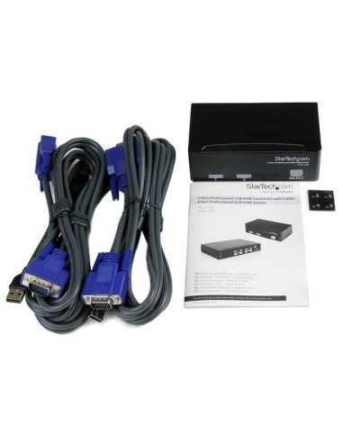 StarTech.com Conmutador Switch Profesional KVM 2 Puertos Vídeo VGA - USB - Hasta 1920x1440