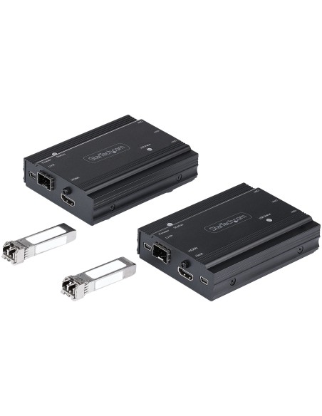 StarTech.com Extensor KVM HDMI de 4K por Fibra - Alargador de Consola Switch KVM con Vídeo HDMI y USB Remoto - hasta 300m