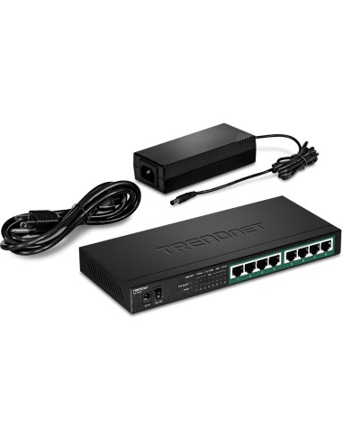 Trendnet TPE-TG83 switch No administrado Gigabit Ethernet (10 100 1000) Energía sobre Ethernet (PoE) Negro