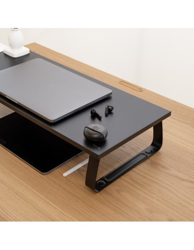 TooQ Soporte Elevador Multiusos para Monitor Portátil, Negro