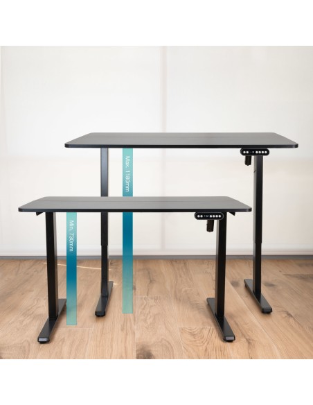 TooQ Mesa de Escritorio ORIGAMI Eléctrica Ajustable con Tablero, Negra TooQ Mesa de Escritorio ORIGAMI Eléctrica Ajustable con Tablero, Negra