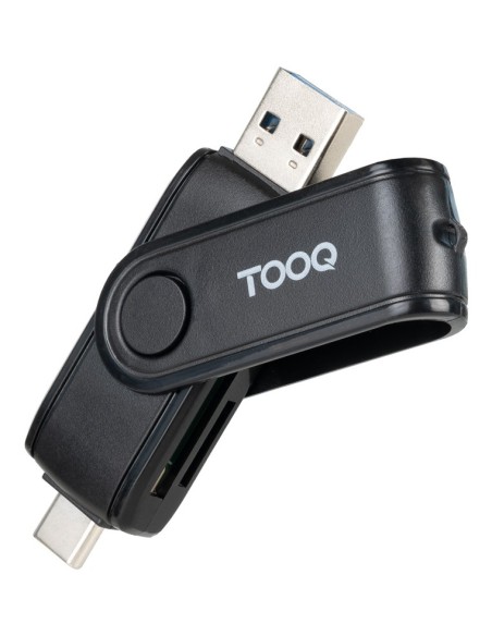 TooQ Lector de Tarjetas USB (USB-C 2.0 + USB A 3.0), SD TF, Color Negro TooQ Lector de Tarjetas USB (USB-C 2.0 + USB A 3.0), SD TF, Color Negro