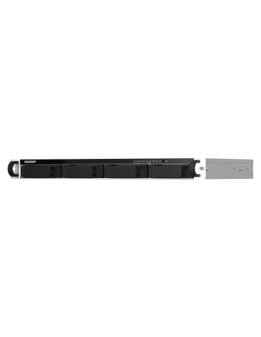 QNAP TS-464eU NAS Bastidor (1U) Intel® Celeron® N5095 8 GB DDR4 0 TB QNAP Turbo System Aluminio, Negro