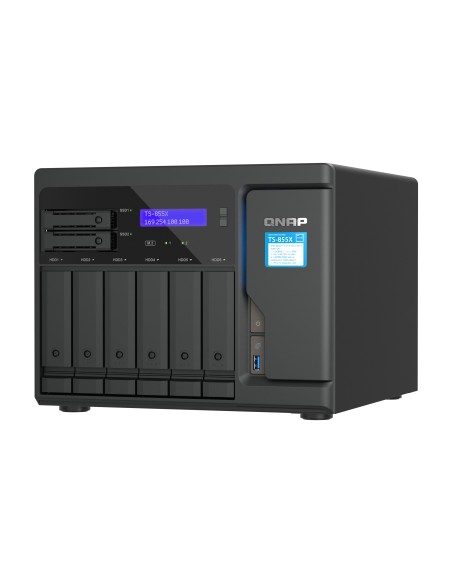 QNAP TS-855X SAN Torre Intel Atom® C5125 8 GB DDR4 0 TB QNAP QTS Negro
