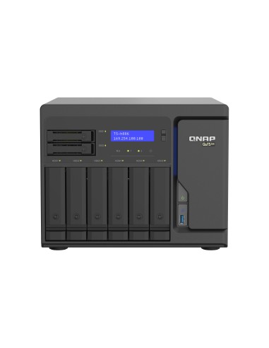 QNAP TS-h886 NAS Torre Intel® Xeon® D D-1602 8 GB DDR4 0 TB QuTS hero Negro