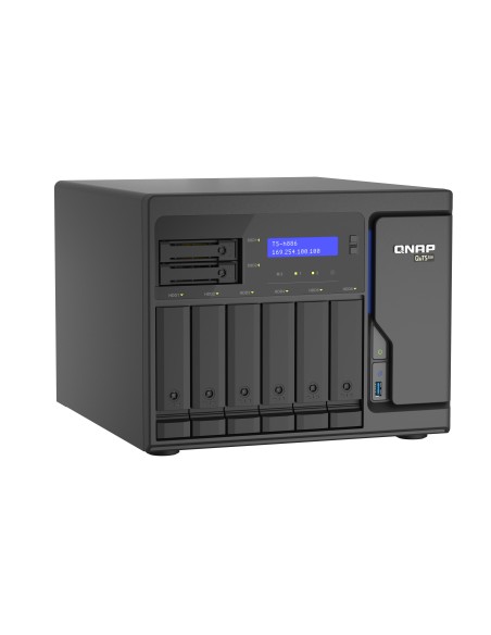 QNAP TS-h886 NAS Torre Intel® Xeon® D D-1602 8 GB DDR4 0 TB QuTS hero Negro QNAP TS-h886 NAS Torre Intel® Xeon® D D-1602 8 GB DDR4 0 TB QuTS hero Negro