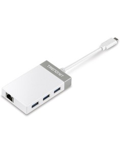 Trendnet TUC-ETGH3 base para portátil y replicador de puertos USB 3.2 Gen 1 (3.1 Gen 1) Type-C Gris, Blanco
