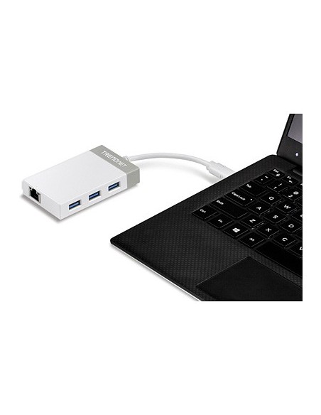 Trendnet TUC-ETGH3 base para portátil y replicador de puertos USB 3.2 Gen 1 (3.1 Gen 1) Type-C Gris, Blanco