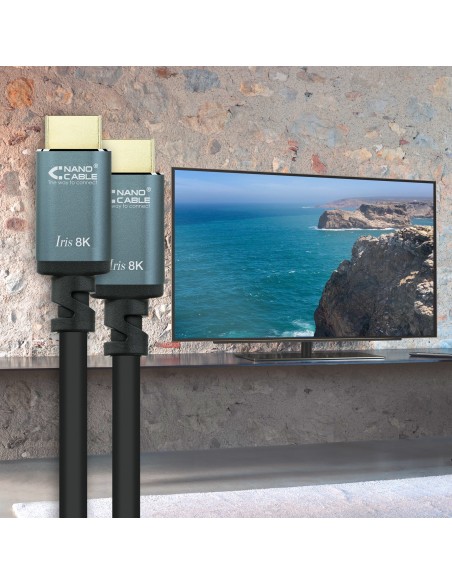 Nanocable Cable HDMI 2.1 IRIS 8K A M-A M, Negro, 10 Metros Nanocable Cable HDMI 2.1 IRIS 8K A M-A M, Negro, 10 Metros
