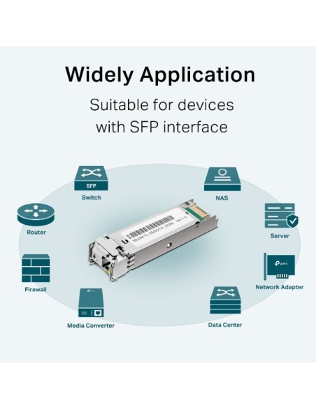 TP-Link TL-SM321A red modulo transceptor Fibra óptica 1250 Mbit s SFP TP-Link TL-SM321A red modulo transceptor Fibra óptica 1250 Mbit s SFP