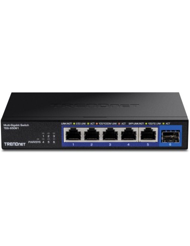 Trendnet TEG-S5061 switch No administrado 2.5G Ethernet (100 1000 2500) Negro